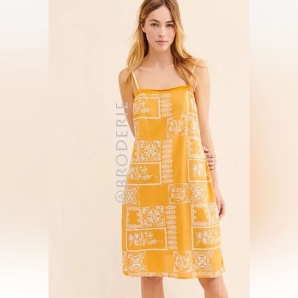 Anthropologie Sibyl Embroidered Mini Dress •Size 12• - Picture 5 of 8